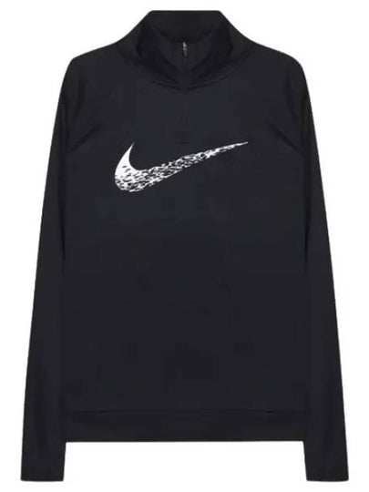 Women's Dry Fit Swoosh Run Long Sleeve T-Shirt Black - NIKE - BALAAN 2