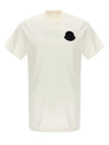 Logo Patch Cotton Jersey Short Sleeve T-Shirt White - MONCLER - BALAAN 1