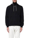 Cotton hooded zip up black - BRUNELLO CUCINELLI - BALAAN 2