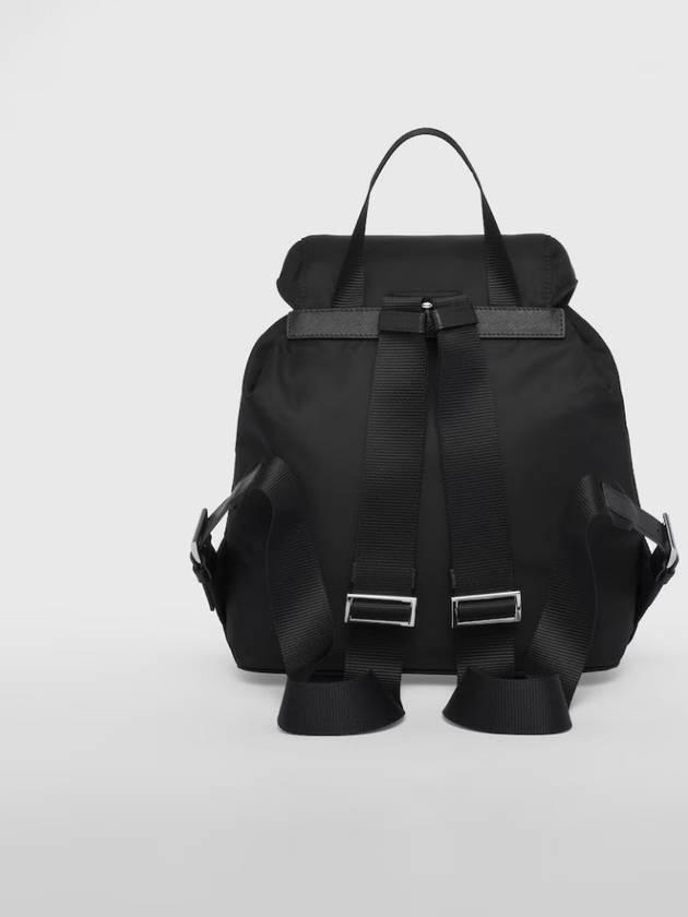 Triangle Logo Re Nylon Small Backpack Black - PRADA - BALAAN 6