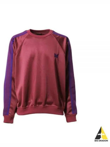 Track Crew Neck Shirt Poly Smooth WINE NS245 - NEEDLES - BALAAN 1