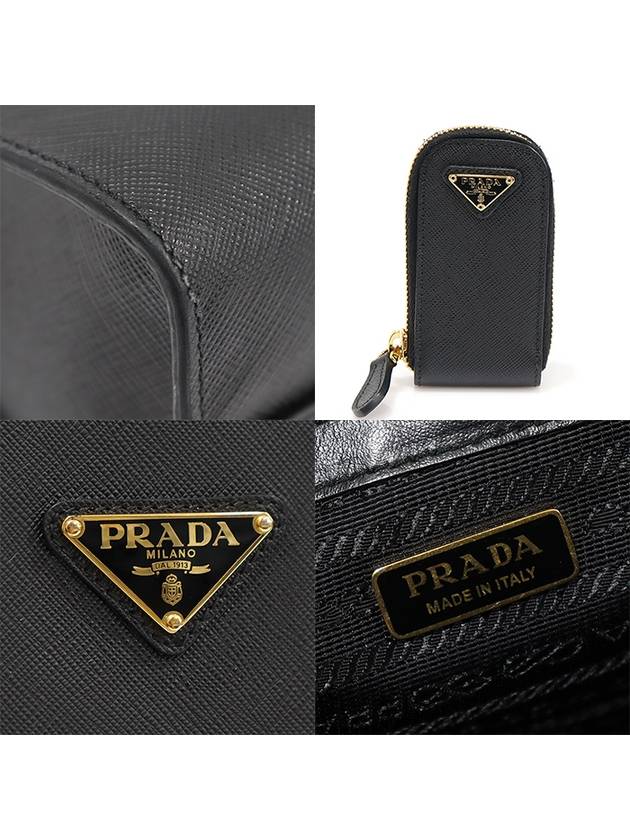 1BA335 Black Saffiano Lux Gold Plated Large Tote 2WAY - PRADA - BALAAN 7