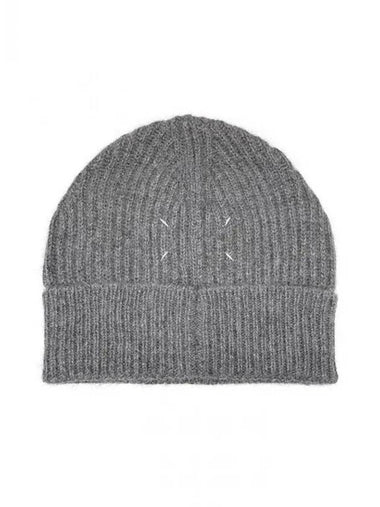 Stitched Logo Beanie Hat Gray S50TC0053 S178498 54M - MAISON MARGIELA - BALAAN 1