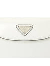 Cleo Brushed Leather Mini Shoulder Bag White - PRADA - BALAAN 10