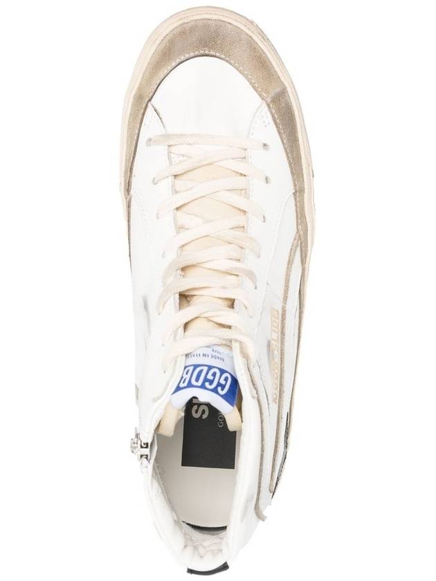Star Slide High Top Sneakers White - GOLDEN GOOSE - BALAAN.
