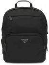 Triangle Logo Re-Nylon Backpack Black - PRADA - BALAAN 2