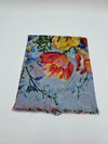 Flower print wool scarf light blue 544616 - GUCCI - BALAAN 3