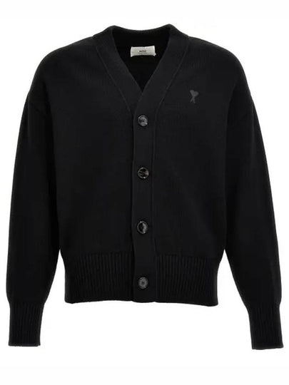 De Coeur Wool Cardigan Black - AMI - BALAAN 2