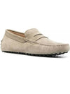 Men's Suede Gommino Driving Shoes Beige - TOD'S - BALAAN 2