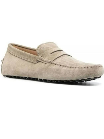 Men's Suede Gommino Driving Shoes Beige - TOD'S - BALAAN 2