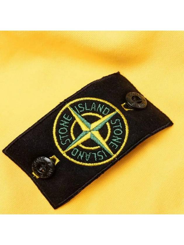 Waffen Patch Cotton Fleece Hoodie Yellow - STONE ISLAND - BALAAN 5