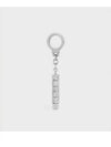 Logo Cube Bag Charm Keyring Silver - CELINE - BALAAN 4