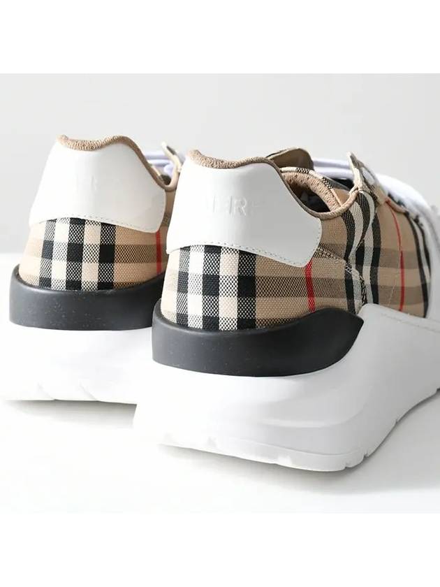 Vintage Check Suede Leather Sneakers Archive Beige - BURBERRY - BALAAN 4