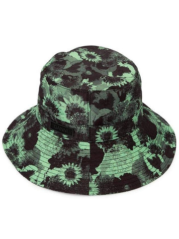 Recycle Tech Printing Bucket Hat Peapod - GANNI - BALAAN 1