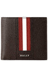 Men's Trasai Vertical Logo Leather Half Wallet Brown - BALLY - BALAAN 2