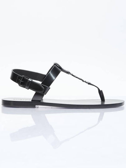 Cassandre Flip Flops Black - SAINT LAURENT - BALAAN 2