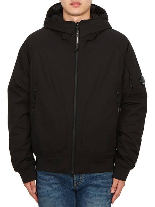 Pro-Tech Ribbed Hooded Jacket Black - CP COMPANY - BALAAN 2