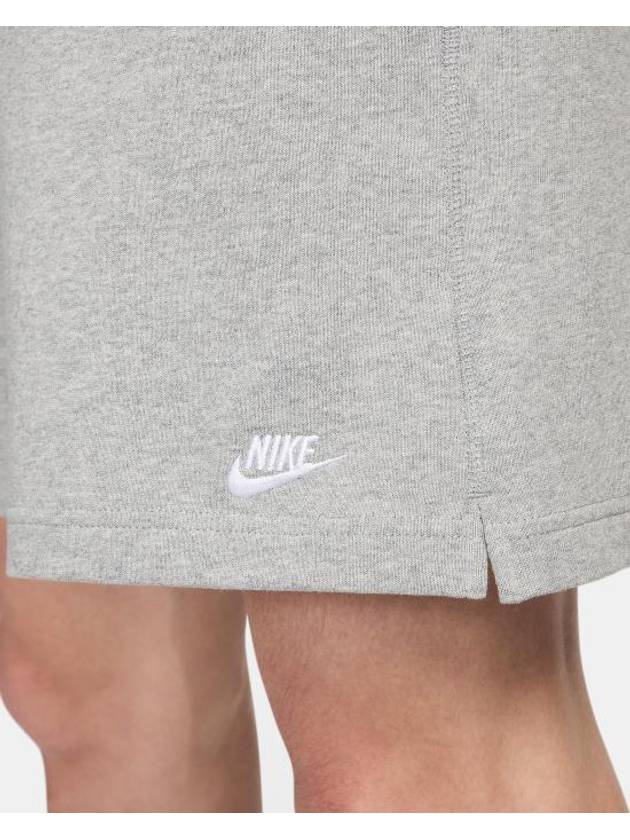 Nike Club Embroidered Logo Knit Shorts Grey - NIKE - BALAAN 6