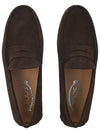 Men's City Gomino Suede Driving Shoes Brown - TOD'S - BALAAN 7