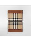 Check Print Leather Card Holder Beige - BURBERRY - BALAAN 6