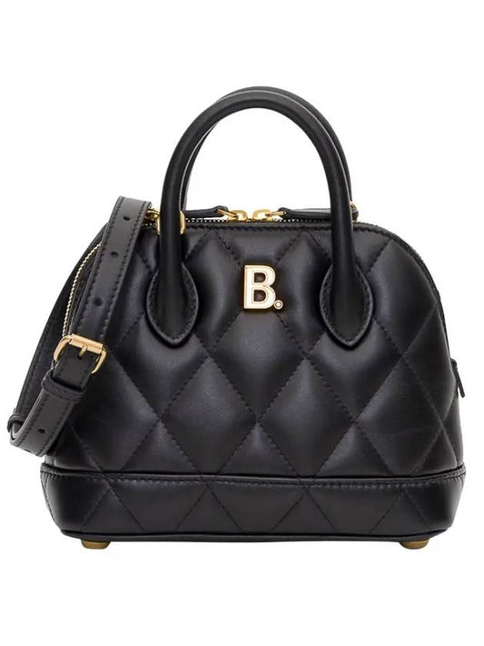 Quilted Leather Top Handle Bill XXS Cross Bag Black - BALENCIAGA - BALAAN.