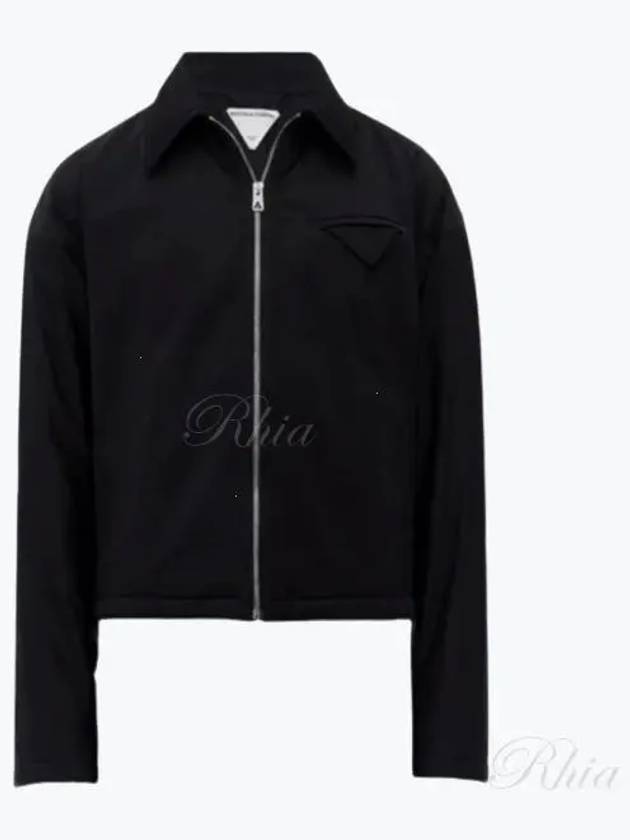 Puffer Blouson Tech Nylon Zip Up Jacket Black - BOTTEGA VENETA - BALAAN 2