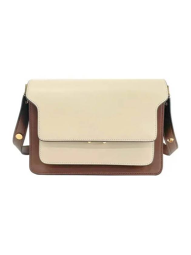 Leather Trunk Medium Shoulder Bag Ivory - MARNI - BALAAN 1