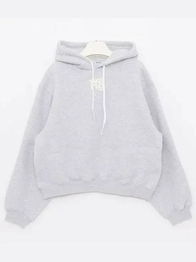 Puff Logo Hooded Top Light Heather Grey - ALEXANDER WANG - BALAAN 2