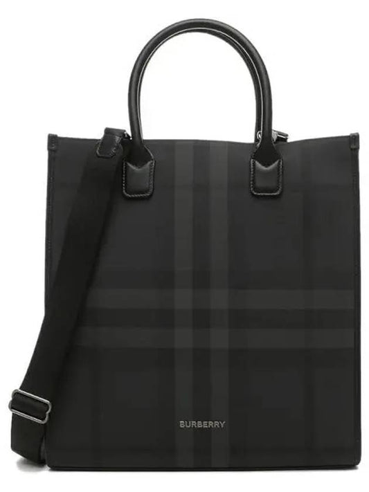 Slim Vertical Denny Tote Bag Charcoal - BURBERRY - BALAAN 2