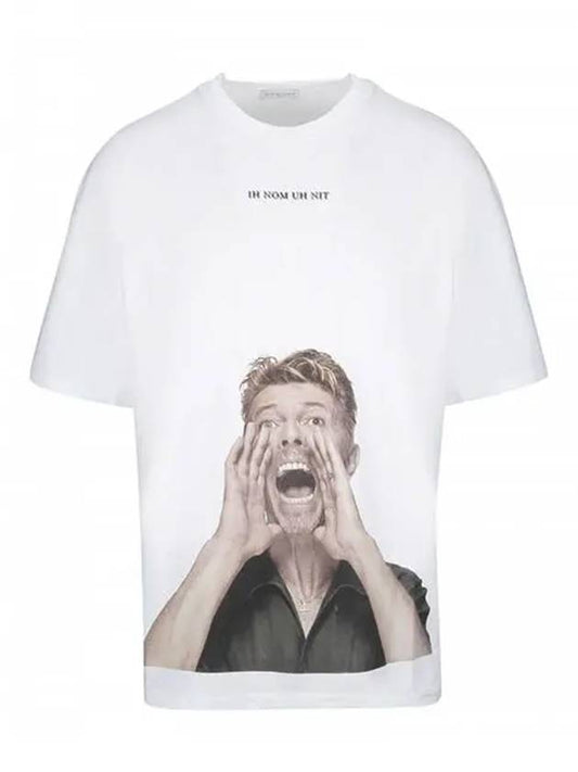 David Bowie Print Short Sleeve T-Shirt White - IH NOM UH NIT - BALAAN 2