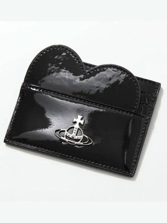 Patent Heart Card Wallet Black - VIVIENNE WESTWOOD - BALAAN 2