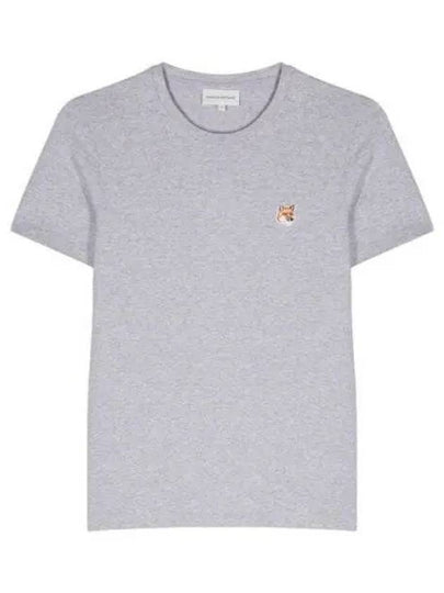 Fox Head Patch Regular Short Sleeve T-Shirt Grey - MAISON KITSUNE - BALAAN 2