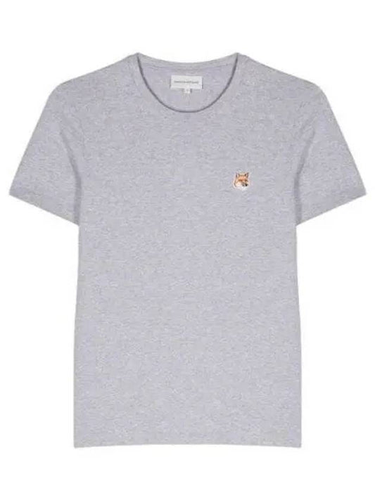 Fox Head Patch Regular Short Sleeve T-Shirt Grey - MAISON KITSUNE - BALAAN 2