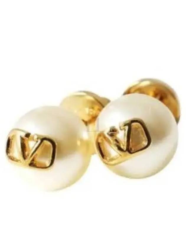 5W0J0E35 UXM 0O3 5W2J0E35 V logo pearl earrings 1316060 - VALENTINO - BALAAN 1