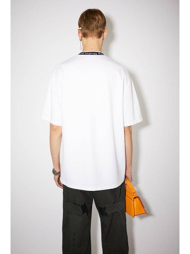 Logo rib t shirt white BL0221 - ACNE STUDIOS - BALAAN 4