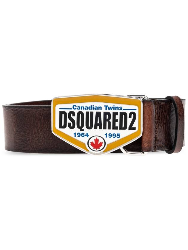 Dsquared2 Leather Belt, Men's, Brown - DSQUARED2 - BALAAN 1