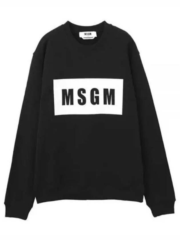 Box Logo Print Sweatshirt Black - MSGM - BALAAN 2