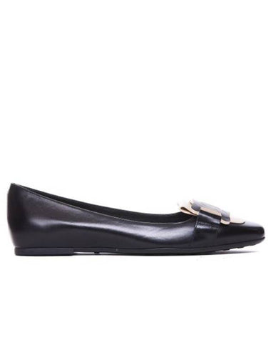 Kate Leather Ballerina Flat Black - TOD'S - BALAAN 1