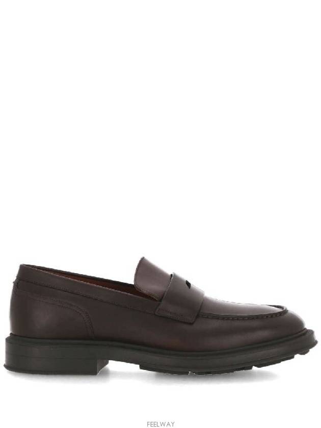 Travis Penny Leather Loafers Dark Brown - LORO PIANA - BALAAN 7