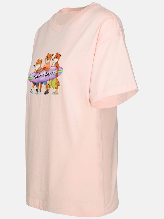 Surfing Foxes Short Sleeve T-shirt Milkshake - MAISON KITSUNE - BALAAN 3