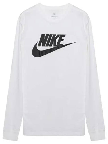 Sportswear Icon Futura Long Sleeve T-Shirt White - NIKE - BALAAN 1