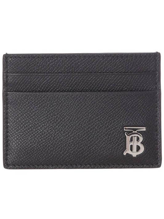 TB Logo Leather Card Wallet Black - BURBERRY - BALAAN 2