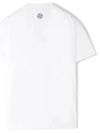 Logo Print Short Sleeve T-Shirt White - STONE ISLAND - BALAAN 3