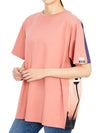 Aira Crew Neck Cotton Short Sleeve T-Shirt Peach - GOLDEN GOOSE - BALAAN 9