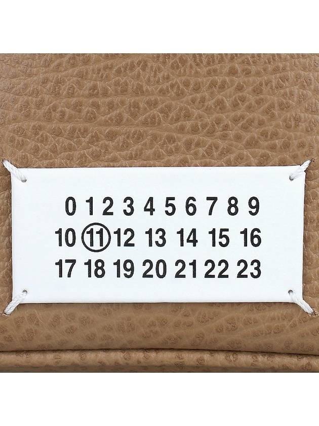 5AC Number Logo Texture Leather Bucket Bag Brown - MAISON MARGIELA - BALAAN 8