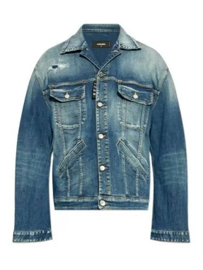 Distressed Denim Jacket Blue - DSQUARED2 - BALAAN 2