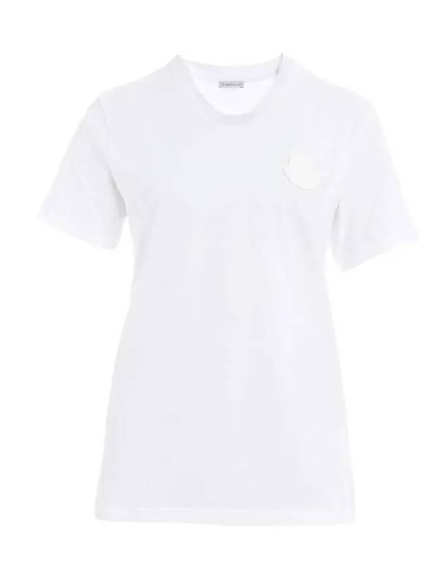 Big logo short sleeve tshirt white 8C759 00 V8161 033 - MONCLER - BALAAN 1