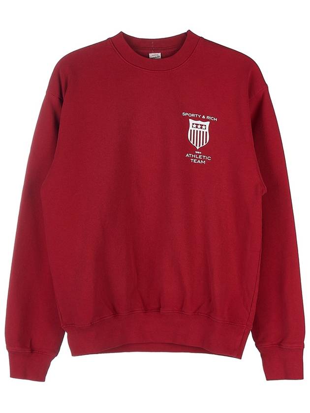 Athletic team sweatshirt ATHLETIC TEAM CREWNECK RUBY WHITE - SPORTY & RICH - BALAAN 2