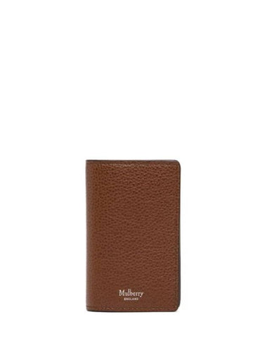 Small Classic Grain Leather Card Wallet Oak - MULBERRY - BALAAN 1