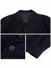 Triangle Logo Suede Jacket Navy - PRADA - BALAAN 6